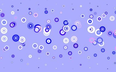 Açık pembe, köpüklü mavi vektör arkaplan. Doğa tarzında renkli baloncuklu soyut illüstrasyon. Poster ve web siteleri için tasarım.