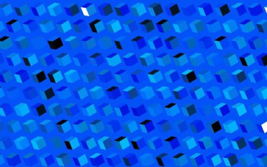 Eşkenar dörtgenli koyu mavi vektör şablonu. Soyut arkaplanda dikdörtgenler ve renkli gradyanlar. Reklamınız, posteriniz, afişiniz için en iyi tasarım.