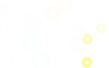 Açık mavi, benekli sarı vektör arka plan. Bulanık yağmur damlaları olan soyut bir çizim. Fütürist reklamlar ve kitapçıklar için şablon.