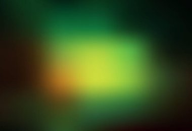 Koyu yeşil, sarı vektör bulanık şablon. Renkli soyut çizimler ve gradyan. İş tasarımınız için yeni biçim.