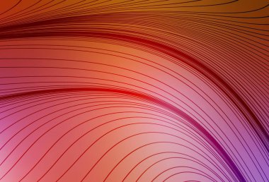 Açık Pembe, eğri çizgileri olan sarı vektör arkaplan. Basit eğri biçiminde parlak renkli bir illüstrasyon. Fikirlerin için bir örnek..