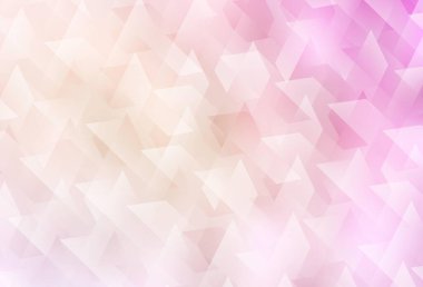 Açık Pembe, eşkenar dörtgenli sarı vektör arkaplan. Dikdörtgen şekilli soyut çizimler. Şablon bir arkaplan olarak kullanılabilir.