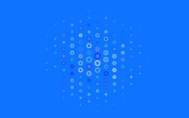 Açık pembe, köpüklü mavi vektör arkaplan. Doğa tarzında bulanık halkaları olan güzel renkli çizimler. İş ilanınız için tasarım.