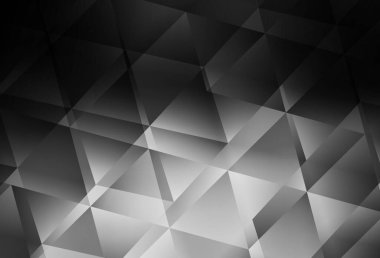 Dark Gray vector triangle mosaic texture. Creative illustration in halftone style with triangles. Best triangular design for your business.