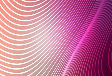 Eğri çizgileri olan açık pembe vektör arkaplan. Renkli çizgileri ve şekilleri olan bir örnek. İş tasarımınız için şablon.
