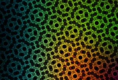 Dark Green, Red vector pattern with spheres. Abstract illustration with colored bubbles in nature style. Pattern for textures of wallpapers.