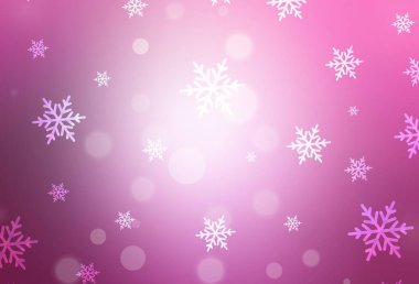 Yeni yıl tarzında açık pembe vektör düzeni. Gradyan Noel elementleri içeren bir Akıllı Çizim. Üniversitenin tanıtımı için akıllı tasarım.