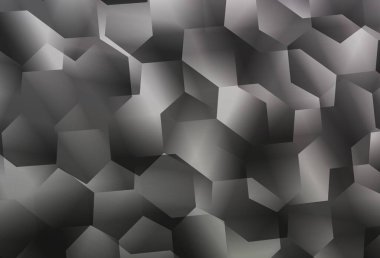 Light Gray vector background with set of hexagons. Illustration of colored hexagons on blur surface. Pattern for ads, leaflets.