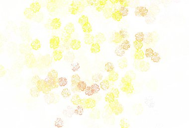 Açık kırmızı, soyut şekilli sarı vektör dokusu. Modern tarzda değişen renkli kaotik formlar. Duvar kağıtları için zarif tasarım.