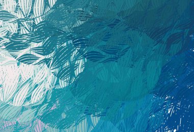 Rastgele biçimli açık mavi vektör deseni. Soyut tarzda rengarenk gradyan şekilleri olan bir resim. Duvar kağıtları için zarif tasarım.