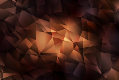 Koyu kahverengi vektör eğimli üçgenler. Çokgen biçiminde, gradyan ile renkli çizimler. İşiniz için yepyeni bir tasarım..