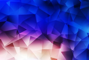 Açık mavi, sarı vektör soyut çokgen arkaplan. Soyut ve üçgenli renkli çizimler. Dizaynınız için üçgen desen.