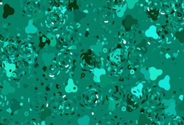 Memphis şekilli açık yeşil vektör arkaplanı. Soyut gradyan şekilli basit renkli çizimler. Duvar kağıtları için zarif tasarım.