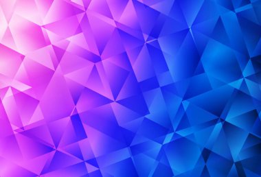 Açık Pembe, mavi vektör düşük polimer arkaplan. Origami stilinde gradyan ile yaratıcı geometrik illüstrasyon. Web siteniz için çokgen tasarım.