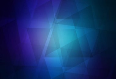 Koyu mavi vektör soyut çokgen şablon. Yarım ton şeklinde, üçgenli yaratıcı illüstrasyon. Cep telefonunun arka planının şablonu.