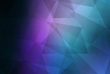 Koyu pembe, mavi vektör çokgen desen. Çokgen soyut çizim ve gradyan. Dizaynınız için üçgen desen.