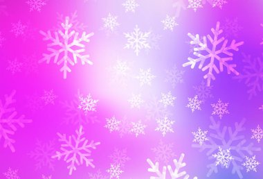 Açık Mor, doğum günü tarzında pembe vektör dokusu. Noel özellikleriyle basit bir gradyan çizimi. Reklamlar, posterler, kitap afişleri için desen.