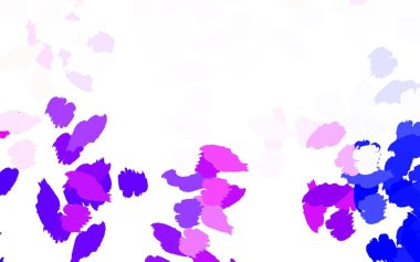 Açık mavi, Memphis şekilli kırmızı vektör arkaplan. Renkli rastgele şekillerle modern soyut illüstrasyon. Kartvizitiniz için modern tasarım.