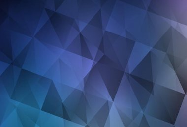 Koyu pembe, mavi vektör çokgen arka plan. Çokgen tarzda tamamen yeni bir renk çizimi. Broşürünüz için yepyeni bir tasarım..