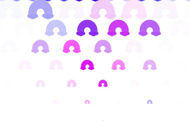 Açık pembe, gökkuşağı sembollü mavi vektör arkaplan. Gökkuşağı şekilli soyut aşk tarzında renkli bir tasarım. Olayları desteklemek için tasarım.