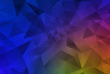 Koyu mavi, sarı vektör soyut mozaik desen. Çokgen soyut çizim ve gradyan. İş tasarımınız için yepyeni bir tarz.