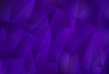 Koyu Mor vektör üçgen mozaik şablon. Origami tarzında gradyan ile geometrik çizim. Marka kitabınız için yeni şablon.