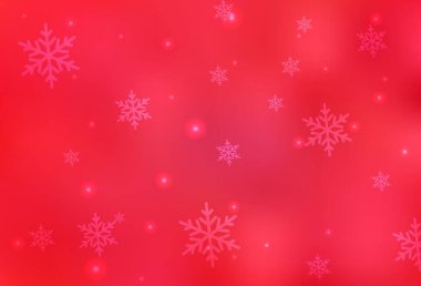 Açık Kırmızı vektör arkaplanı tatil tarzında. Gradyan Noel elementleri içeren bir Akıllı Çizim. Kitapçıklar, eğitim broşürleri.