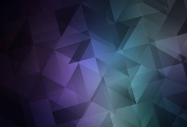 Koyu pembe, mavi vektör soyut mozaik arka plan. Çokgen soyut çizim ve gradyan. Web siteniz için çokgen tasarım.