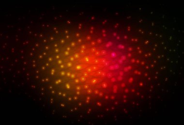 Koyu kırmızı, noktalı sarı vektör arkaplan. Bulanık yağmur damlaları olan soyut bir çizim. Güzel web siteleri için desen.