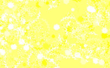 Açık sarı vektör karalama desenli çiçekler, güller. Çiçeklerle karalama tarzında renkli çizimler. Web sitesi yöneticileri ve tasarımları için desen.