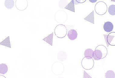 Light Pink, Blue vector background with triangles, circles. Abstract gradient illustration with circles, triangles. Smart design for your adverts.