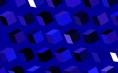 Dark Purple vector backdrop with rhombus. Rectangles on abstract background with colorful gradient. Best design for your ad, poster, banner.