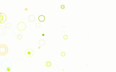 Açık mavi, noktalı sarı vektör arkaplan. Renkli su damlaları olan modern soyut çizimler. Marka kitabınız için yeni şablon.