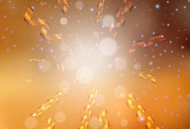 Açık Turuncu vektör dokusu doğum günü tarzında. Noel sembolleri ve tabelaları ile renkli çizimler. Bir üniversite posteri için en iyi tasarım, afiş.