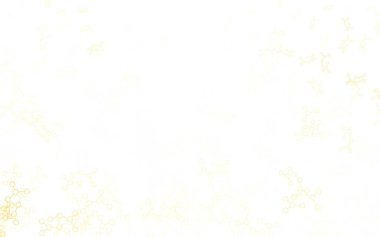 Yapay zeka kavramına sahip açık sarı vektör dokusu. Yapay zeka bağlantılarıyla basit bir şekilde renkli tasarım. Zeka ve yenilik reklamları için şablon.