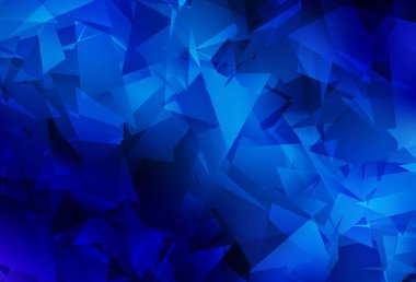 Light BLUE vector polygon abstract layout. Shining polygonal illustration, which consist of triangles. Template for cell phone's backgrounds.