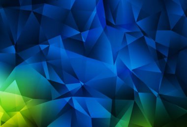 Dark Blue, Green vector polygonal background. Colorful illustration in polygonal style with gradient. A new texture for your web site.