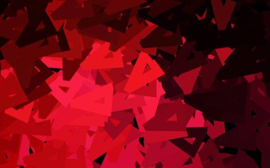 Koyu pembe, üçgenli kırmızı vektör arka planı. Renkli üçgenli modern soyut illüstrasyon. Bir cep telefonu için arka plan.