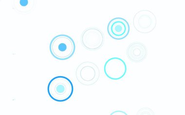 Çember şekilli açık yeşil vektör düzeni. Doğa tarzında bulanık halkaları olan güzel renkli çizimler. Reklamlar, broşürler için desen.