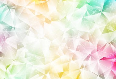 Çokgen biçimli çok renkli vektör arkaplanı. Üçgen şekilli ışıltılı soyut çizimler. Bir cep telefonu için arka plan.