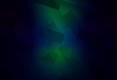 Koyu mavi, eşkenar dörtgenli yeşil vektör şablonu. Renkli dikdörtgenleri olan bir resim. İniş sayfası için modern şablon.