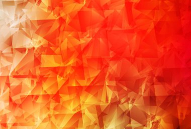 Light Red, Yellow vector triangle mosaic template. Elegant bright polygonal illustration with gradient. Template for cell phone's backgrounds.