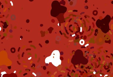 Soyut şekilli açık kırmızı vektör arkaplanı. Renkli rastgele şekillerle modern soyut illüstrasyon. Bir cep telefonu için arka plan.