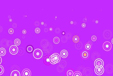 Light Pink, Red vector pattern with spheres. Illustration with set of shining colorful abstract circles. Pattern for ads, leaflets.
