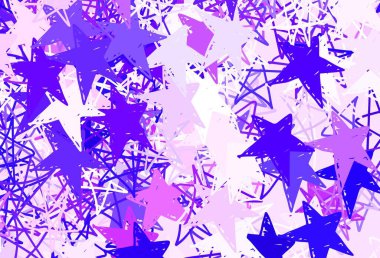 Açık Kırmızı, parlak yıldızlı sarı vektör düzeni. Renkli yıldızlı soyut çizimler. Fütürist reklamlar ve kitapçıklar için şablon.