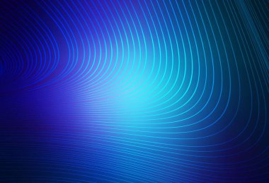Dark BLUE vector backdrop with wry lines. A sample with colorful lines, shapes. Business design for posters, banners.
