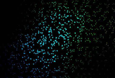 Dark Blue, Green vector layout with lines, triangles. Illustration with set of colorful triangles. Elegant design for wallpapers.