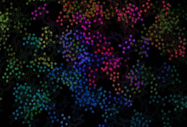 Koyu pembe, yapay zeka kavramına sahip yeşil vektör dokusu. Renkli yapay zeka yapısı, eğimli çizgiler ve noktalar. Poster ve teknoloji sembolü.