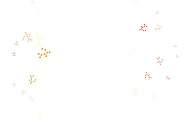 Yapay zeka yapısına sahip hafif turuncu vektör şablonu. Soyut şablondaki yapay zeka şekilleriyle parlayan illüstrasyon. Zeka ve yenilik reklamları için şablon.