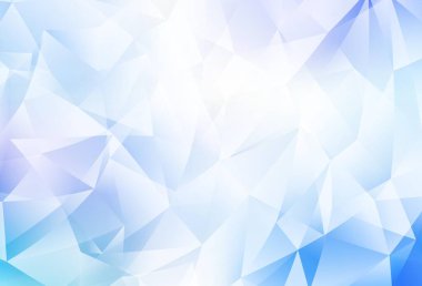 Açık Pembe, Mavi vektör çokgen şablon. Origami stilinde gradyan ile yaratıcı geometrik illüstrasyon. Web siteniz için çokgen tasarım.
